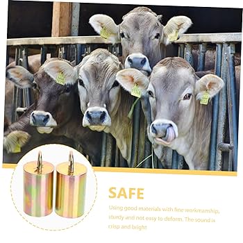 Amazon.co.jp: NUOLUX 2個 牛と羊の鈴 羊の放牧の鐘 牛鈴